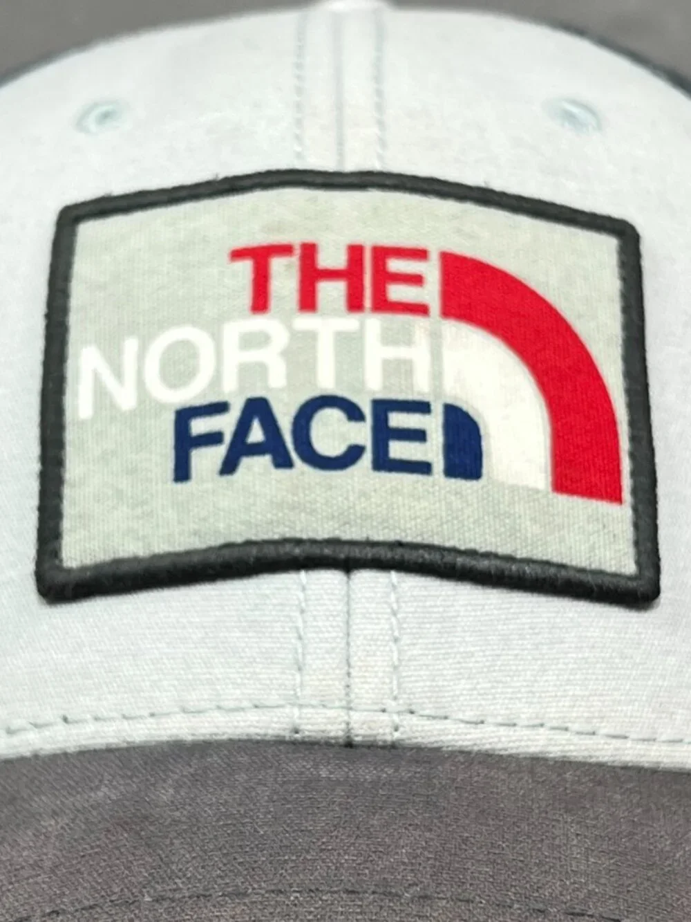 North Face Mudder Snapback Hat Cap Gray Hiking Outdoor Trucker Mesh Patch Mens - Picture 9 of 16